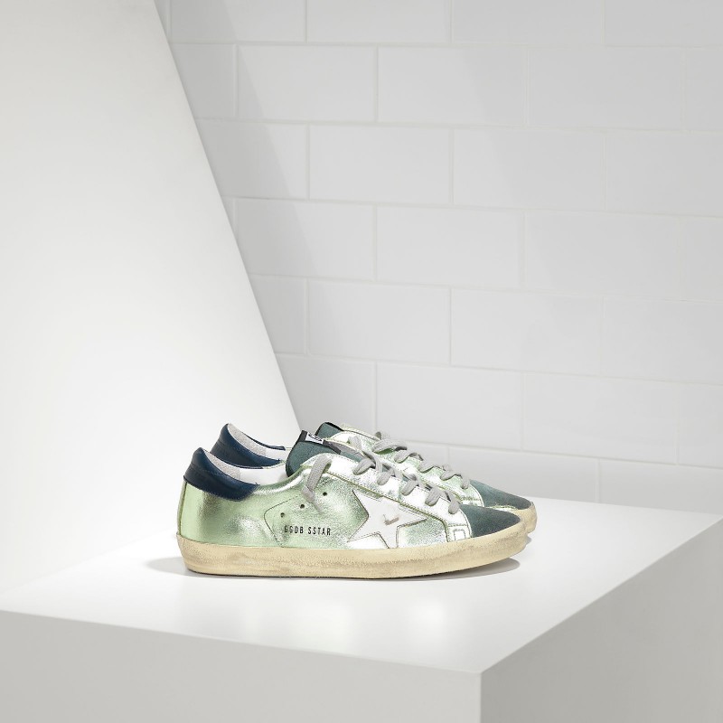 Golden Goose Super Star Sneakers In Leather With Leather Star Women